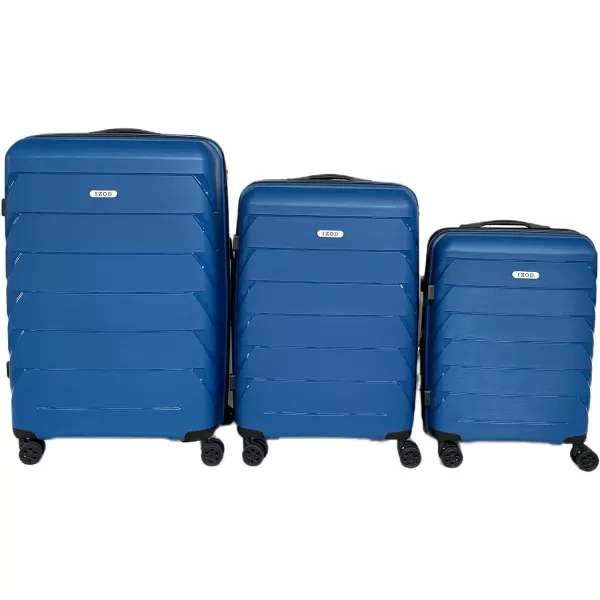 IZOD Polycarbonate Hard shell Expandable Lightweight 360 Dual Spinning Wheels Combo Lock 28", 24", 20" 3 Piece Luggage Set 