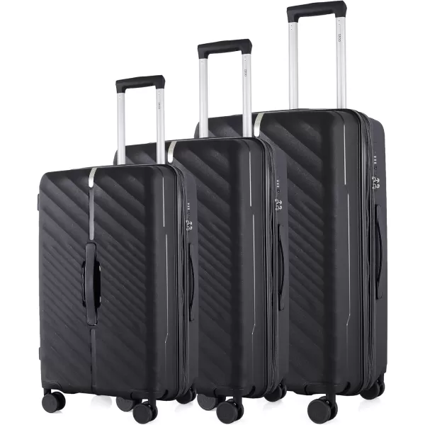 IZOD Polycarbonate Hard shell Expandable Lightweight 360 Dual Spinning Wheels Combo Lock 28", 24", 20" 3 Piece Luggage Set 