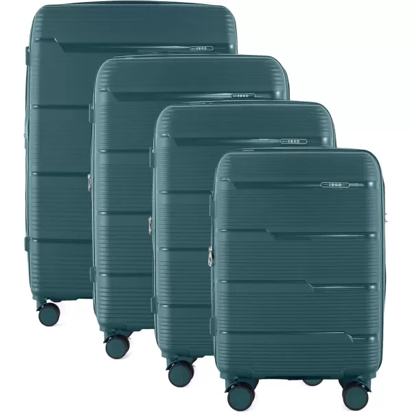 IZOD Polycarbonate Hard shell Expandable Lightweight 360 Dual Spinning Wheels Combo Lock 28", 24", 20" 3 Piece Luggage Set 
