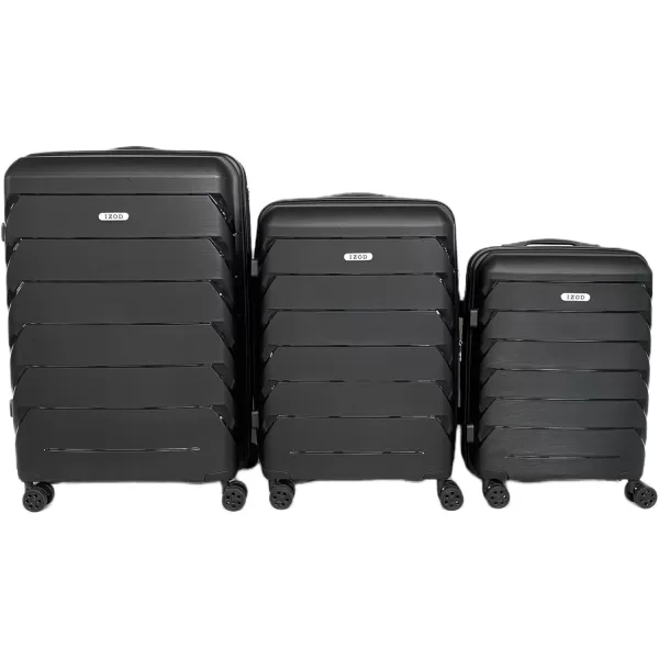 IZOD Polycarbonate Hard shell Expandable Lightweight 360 Dual Spinning Wheels Combo Lock 28", 24", 20" 3 Piece Luggage Set 