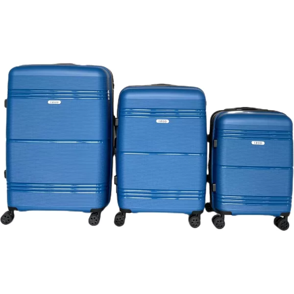 IZOD Polycarbonate Hard shell Expandable Lightweight 360 Dual Spinning Wheels Combo Lock 28", 24", 20" 3 Piece Luggage Set 