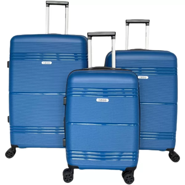 IZOD Polycarbonate Hard shell Expandable Lightweight 360 Dual Spinning Wheels Combo Lock 28", 24", 20" 3 Piece Luggage Set 