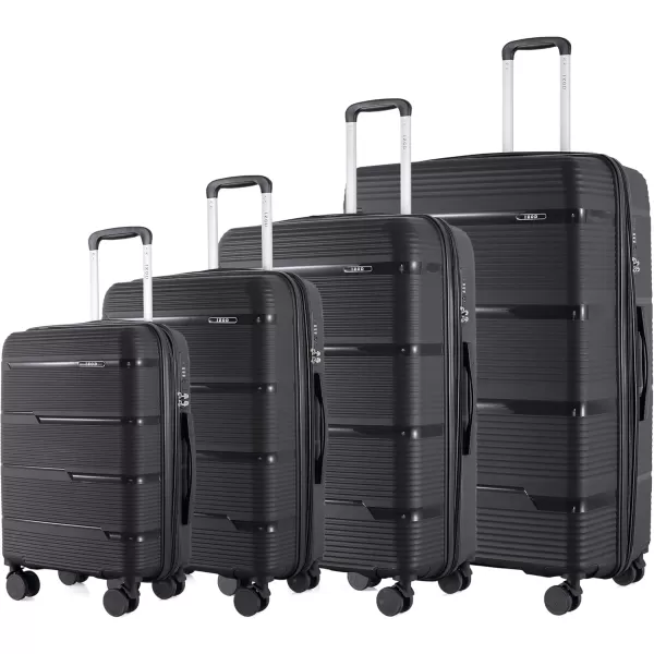 IZOD Polycarbonate Hard shell Expandable Lightweight 360 Dual Spinning Wheels Combo Lock 28", 24", 20" 3 Piece Luggage Set 