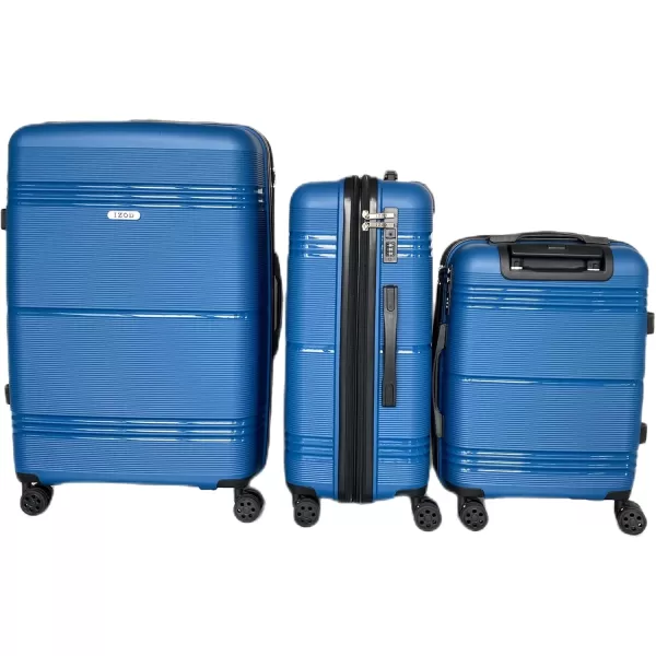 IZOD Polycarbonate Hard shell Expandable Lightweight 360 Dual Spinning Wheels Combo Lock 28", 24", 20" 3 Piece Luggage Set 
