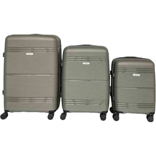IZOD Polycarbonate Hard shell Expandable Lightweight 360 Dual Spinning Wheels Combo Lock 28", 24", 20" 3 Piece Luggage Set 