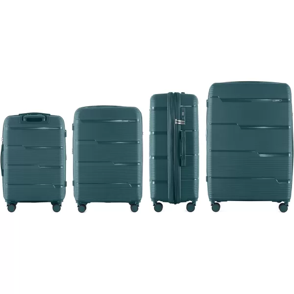 IZOD Polycarbonate Hard shell Expandable Lightweight 360 Dual Spinning Wheels Combo Lock 28", 24", 20" 3 Piece Luggage Set 