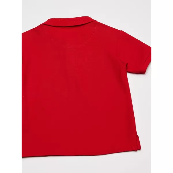 IZOD boys School Uniform Short Sleeve Polo Shirt, Button Closure, Comfortable &amp; Soft Pique Fabric