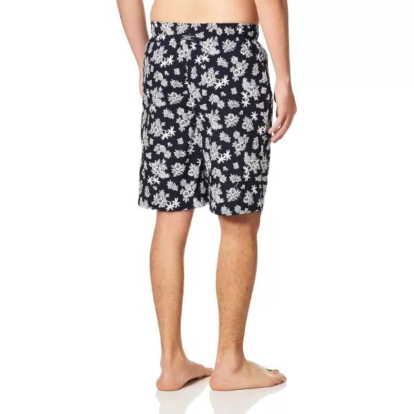 IZOD mens Printed Poplin Relaxed Fit Drawstring Sleep Shorts