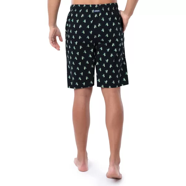 IZOD mens Printed Poplin Relaxed Fit Drawstring Sleep Shorts