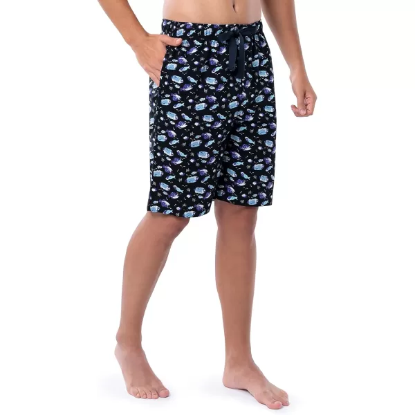 IZOD mens Printed Poplin Relaxed Fit Drawstring Sleep Shorts