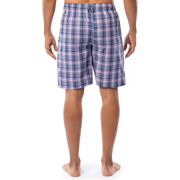 IZOD mens Printed Poplin Relaxed Fit Drawstring Sleep Shorts