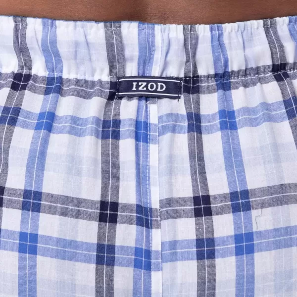 IZOD mens Printed Poplin Relaxed Fit Drawstring Sleep Shorts