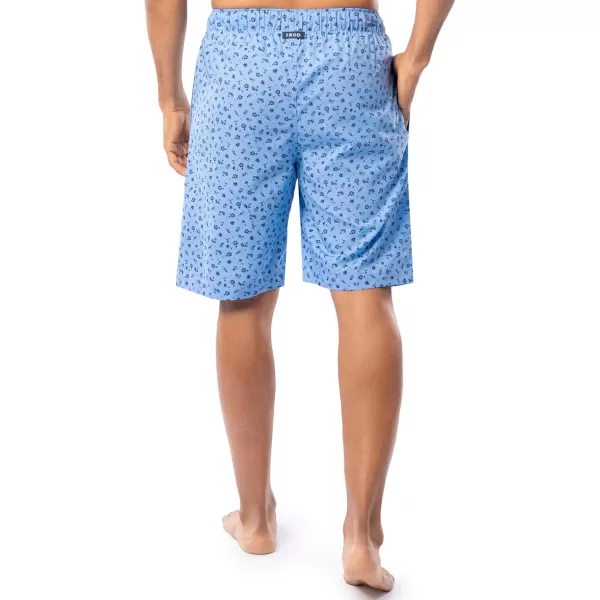 IZOD mens Printed Poplin Relaxed Fit Drawstring Sleep Shorts