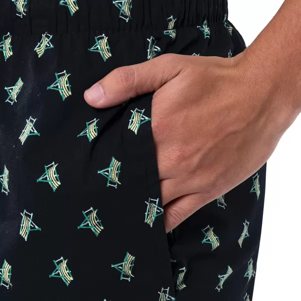 IZOD mens Printed Poplin Relaxed Fit Drawstring Sleep Shorts