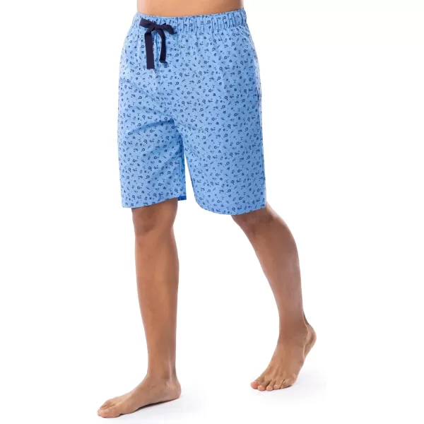 IZOD mens Printed Poplin Relaxed Fit Drawstring Sleep Shorts