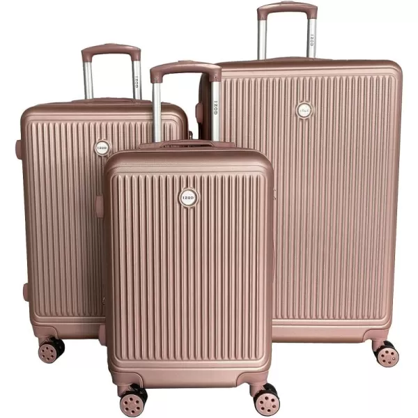 IZOD ABS Hard Shell Expandable Luggage Set - Durable ABS Hard Shell Construction - Double Water-Resistant Nylon Coil – Versatile Sizes 28", 24", 20" - 3-Piece Spinner Luggage Set 
