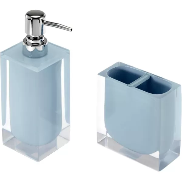 IZOD Accessories Resin Bathroom Essentials, 2pc Bath Set, Pink