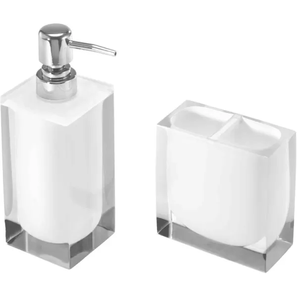 IZOD Accessories Resin Bathroom Essentials, 2pc Bath Set, Pink
