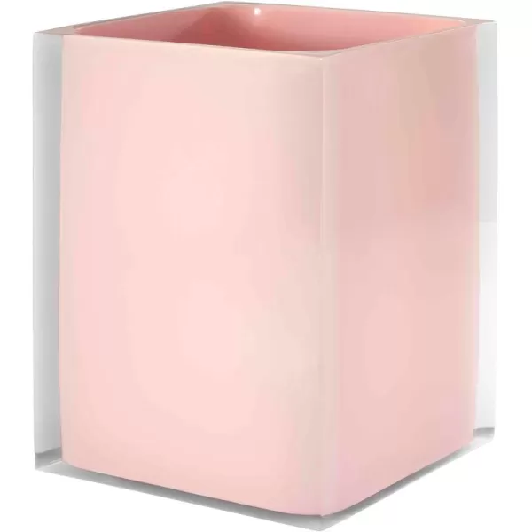 IZOD Accessories Resin Bathroom Essentials, Wastebasket, Pink