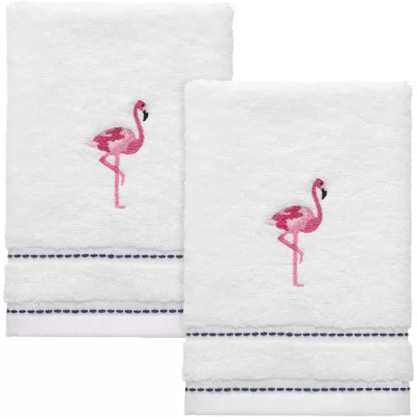 IZOD Bathroom Accessories Flamingo Collection, Bath Rug , White