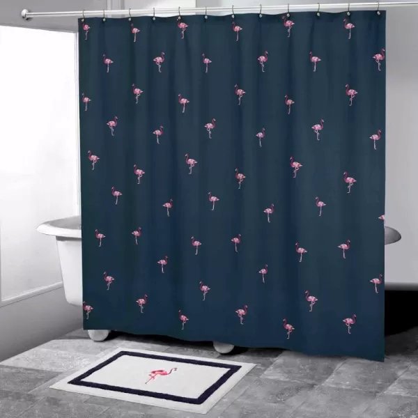 IZOD Bathroom Accessories Flamingo Collection, Bath Rug , White