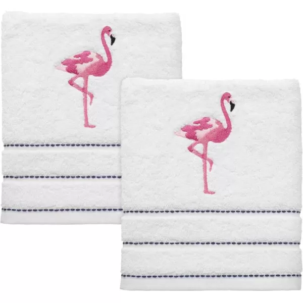 IZOD Bathroom Accessories Flamingo Collection, Bath Rug , White