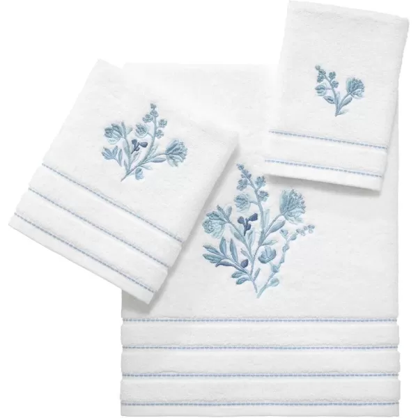IZOD Bathroom Accessories Mystic Collection, 2pc Fingertip Towels, White