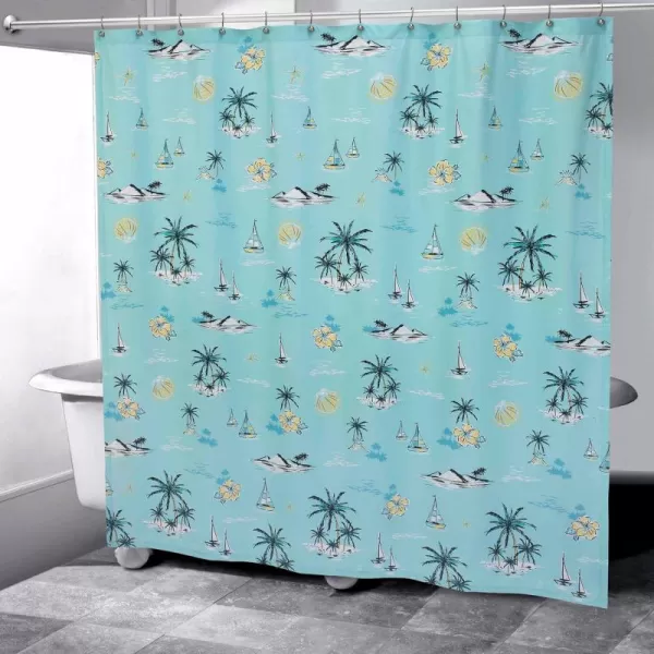 IZOD Bathroom Essentials Fabric Shower Curtain, Heritage, MUL