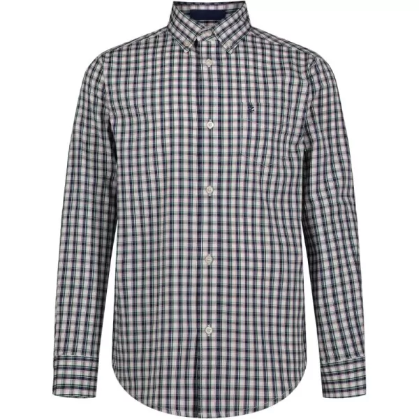IZOD Boys' Long Sleeve Plaid Button-Down Dress Shirt