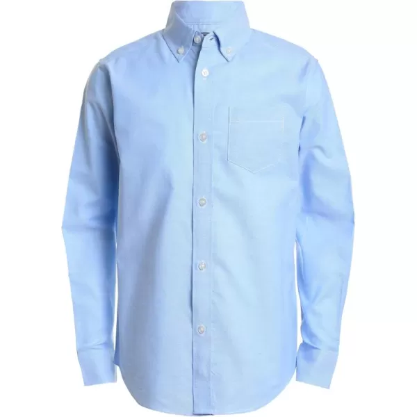 IZOD Boys' Long Sleeve Solid Button-Down Collared Oxford Shirt with Chest Pocket