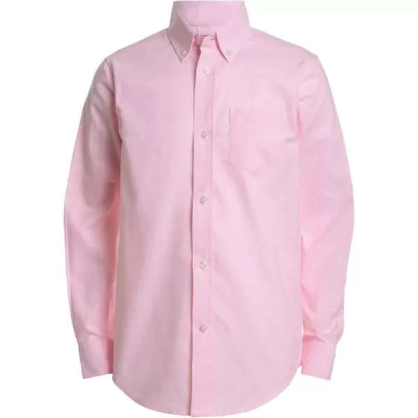 IZOD Boys' Long Sleeve Solid Button-Down Collared Oxford Shirt with Chest Pocket