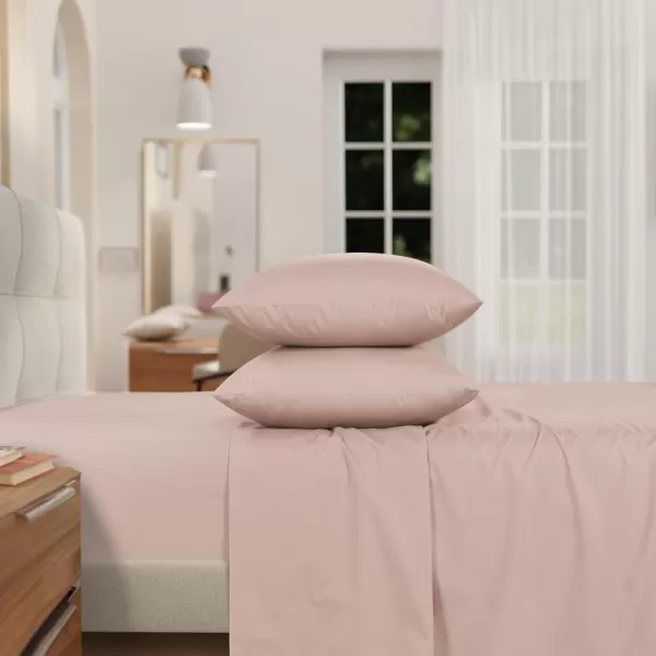 IZOD - Egyptian Cotton Percale Sheet Set, Lightweight, Crisp &amp; Cooling Fabric, 100% Long-Staple Cotton, Deep Pocket Sheets 