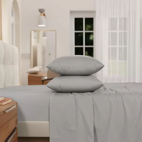 IZOD - Egyptian Cotton Percale Sheet Set, Lightweight, Crisp &amp; Cooling Fabric, 100% Long-Staple Cotton, Deep Pocket Sheets 