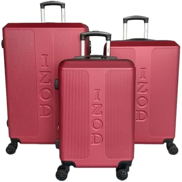 IZOD Expandable ABS Hard Shell Luggage Set - Durable ABS Hard Shell Construction - Double Water-Resistant Nylon Coil – Versatile Sizes 28", 24", 20" - 3-Piece Spinner Luggage Set 