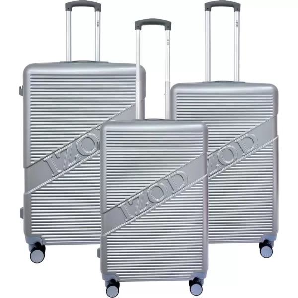 IZOD Expandable ABS Hard Shell Luggage Set - Durable ABS Hard Shell Construction - Double Water-Resistant Nylon Coil – Versatile Sizes 28", 24", 20" - 3-Piece Spinner Luggage Set 