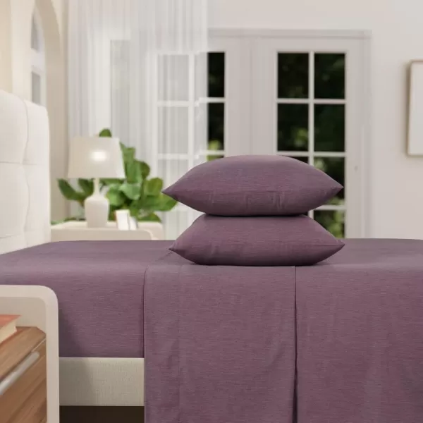 IZOD - Melange Performance Cotton Sheet Set, Durable &amp; Long Lasting Fabric, Deep Pocket Sheets 