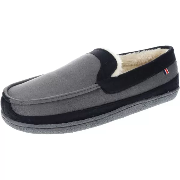 IZOD Men's Two-Tone Moccasin Slipper, Warm Soft Classic Slip-On, Men's Sizes 8 to 13