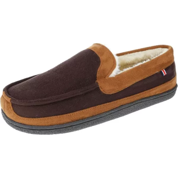 IZOD Men's Two-Tone Moccasin Slipper, Warm Soft Classic Slip-On, Men's Sizes 8 to 13