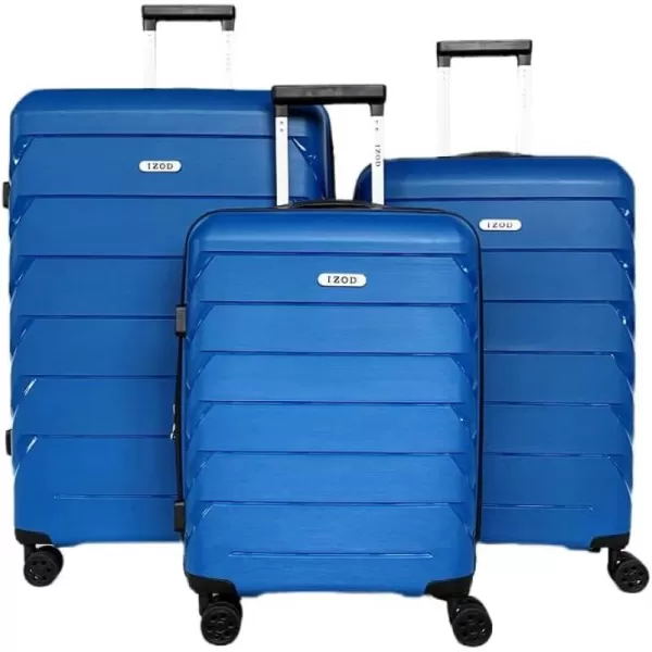 IZOD Polycarbonate Hard shell Expandable Lightweight 360 Dual Spinning Wheels Combo Lock 28", 24", 20" 3 Piece Luggage Set 