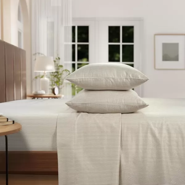 IZOD - Silky Sateen Cotton Sheet Set, Smooth &amp; Buttery Feel, Long-Staple Cotton, Deep Pocket Sheets 
