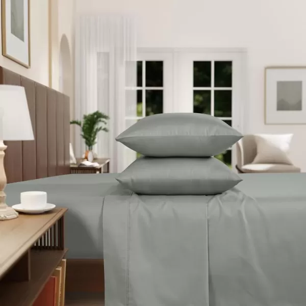 IZOD - Silky Sateen Cotton Sheet Set, Smooth &amp; Buttery Feel, Long-Staple Cotton, Deep Pocket Sheets 