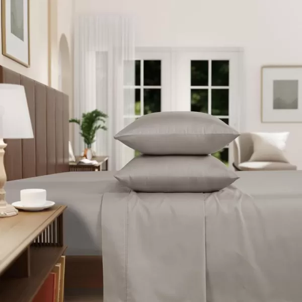 IZOD - Silky Sateen Cotton Sheet Set, Smooth &amp; Buttery Feel, Long-Staple Cotton, Deep Pocket Sheets 