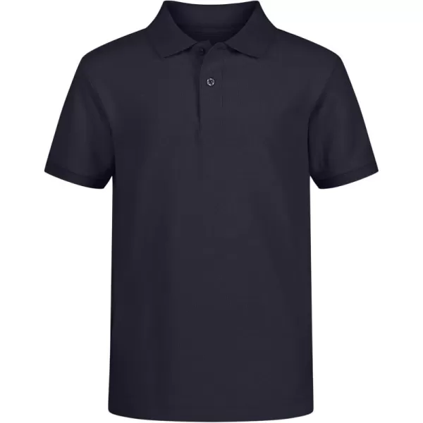 IZOD boys School Uniform Short Sleeve Polo Shirt, Button Closure, Comfortable &amp; Soft Pique Fabric