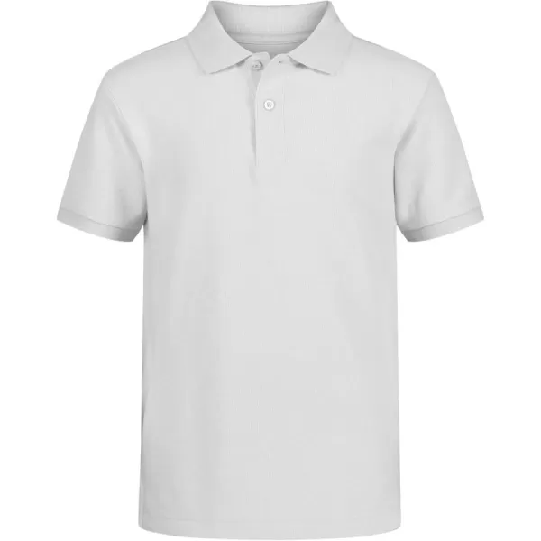 IZOD boys School Uniform Short Sleeve Polo Shirt, Button Closure, Comfortable &amp; Soft Pique Fabric