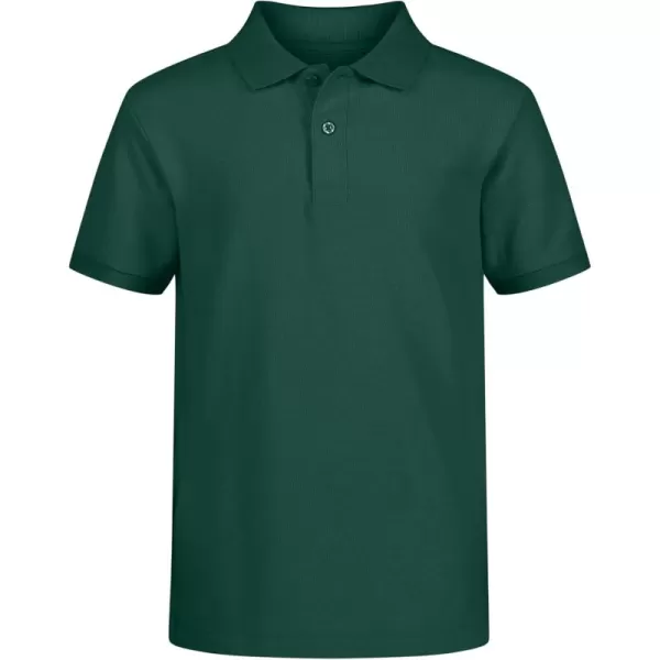 IZOD boys School Uniform Short Sleeve Polo Shirt, Button Closure, Comfortable &amp; Soft Pique Fabric