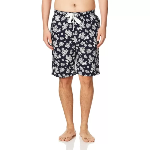 IZOD mens Printed Poplin Relaxed Fit Drawstring Sleep Shorts