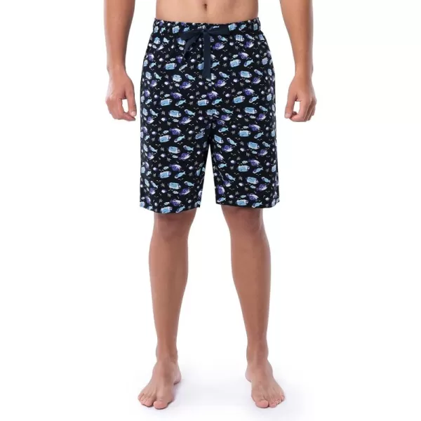 IZOD mens Printed Poplin Relaxed Fit Drawstring Sleep Shorts