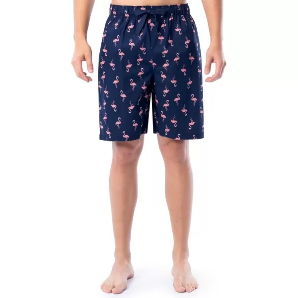 IZOD mens Printed Poplin Relaxed Fit Drawstring Sleep Shorts