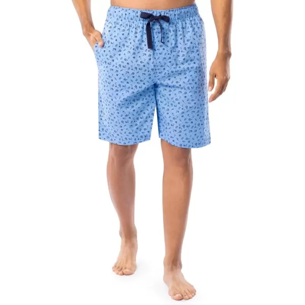 IZOD mens Printed Poplin Relaxed Fit Drawstring Sleep Shorts