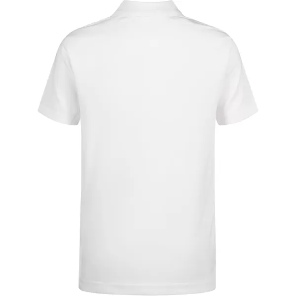 IZOD Boys' School Uniform Adaptive Short Sleeve Polo Shirt, Velcro Closure &amp; Faux Buttons, Comfortable Pique Fabric